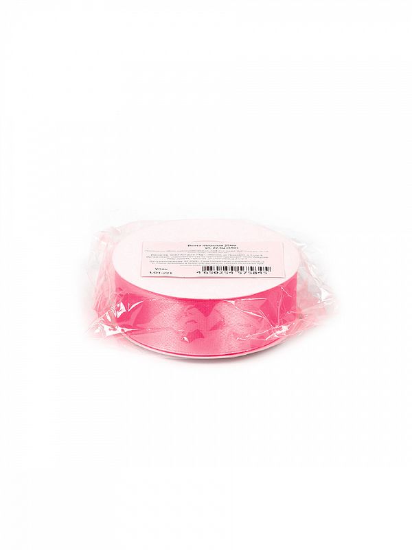 Лента атласная 1-сторонняя 25.0 мм / 22.5±1 метра, 3080 ярк.розовый, Magic4Hobby