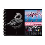 Альбом для рисования, 100 г/м², A4 29х20.5 см, на гребне 40 л., 6 шт, 40АЛГР4_000244 Саванна, Светоч