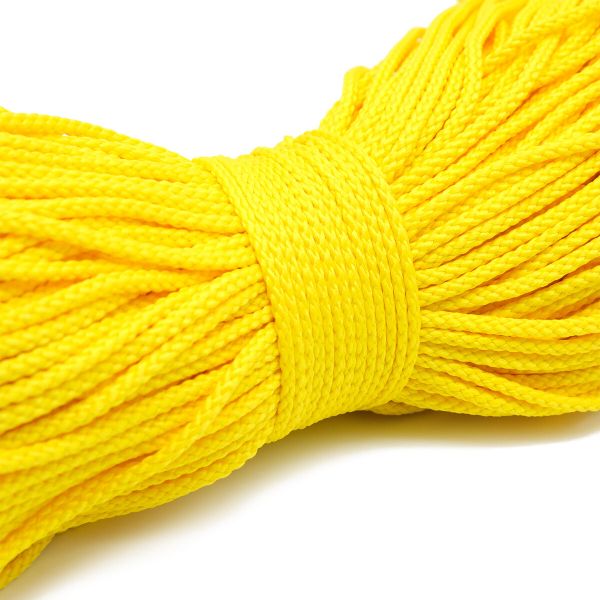 Шнур плетеный ⌀4.0 мм / 200 метров, 006 желтый
