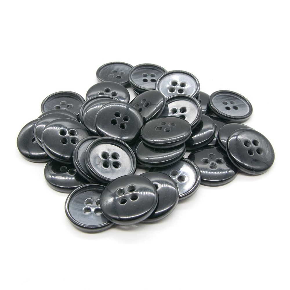 Пуговицы 4 прокола 28L, (col.A (черный)), 72 шт