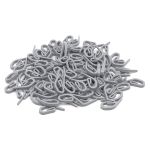 Крючки шторные для карниза 26.5 мм, улитка усиленные, пластик, серый, 100 шт/упак