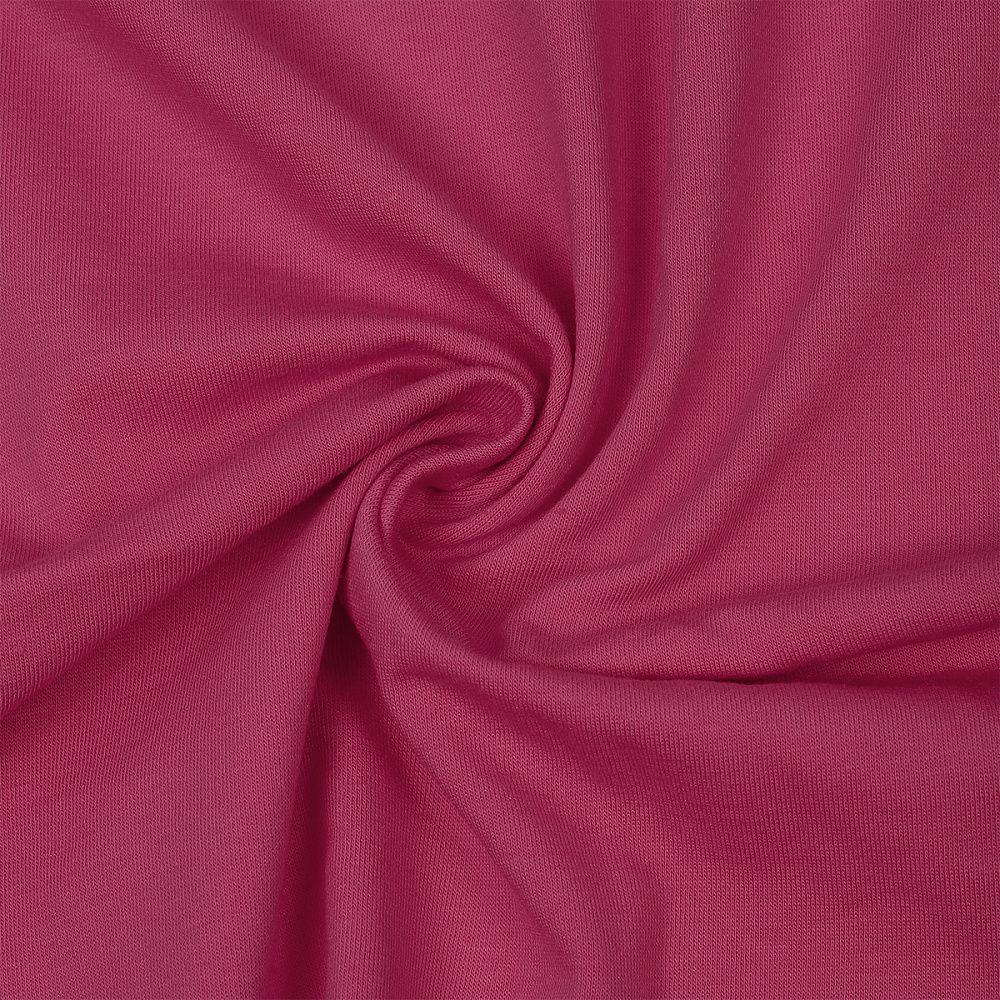 Футер 2-нитка петля поликоттон стрейч 220 г/м², 160 см / 30 метров, ФУТ2Х.TBY.ХЛ-ПЭ.51, цв.51 фуксия