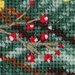 Набор для вышивания нитками Panna, Новогодние котики, 37х19.5 см