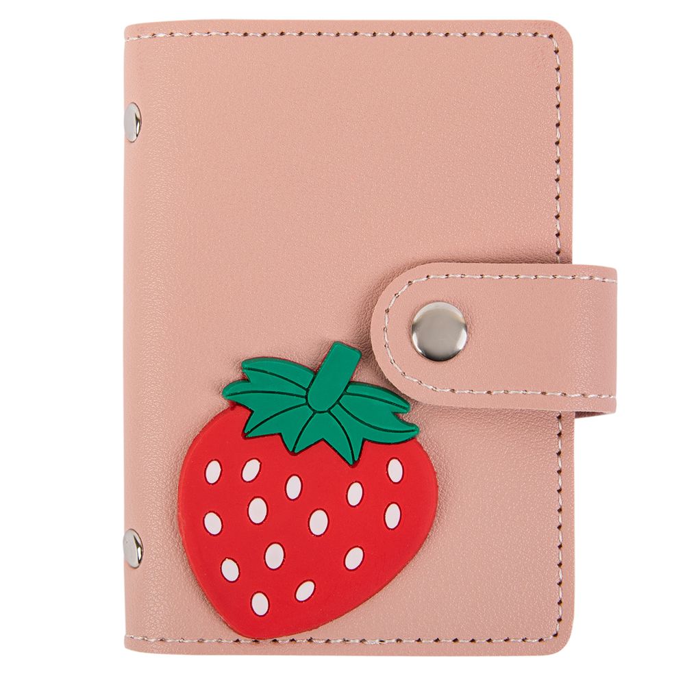 Визитница 11х7.5 см, полиуретан, №01 клубника, Lol&Pop LLP-400