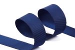 Лента репсовая (в рубчик) с зубчатым краем 25.0 мм, 25±1 метров, 370 т.синий, Gamma PTGR-25