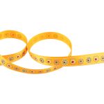 Лента атласная с рисунком 12.0 мм / 22.8 метров, F1/021 цветы/оранжевый, Gamma ALP-125