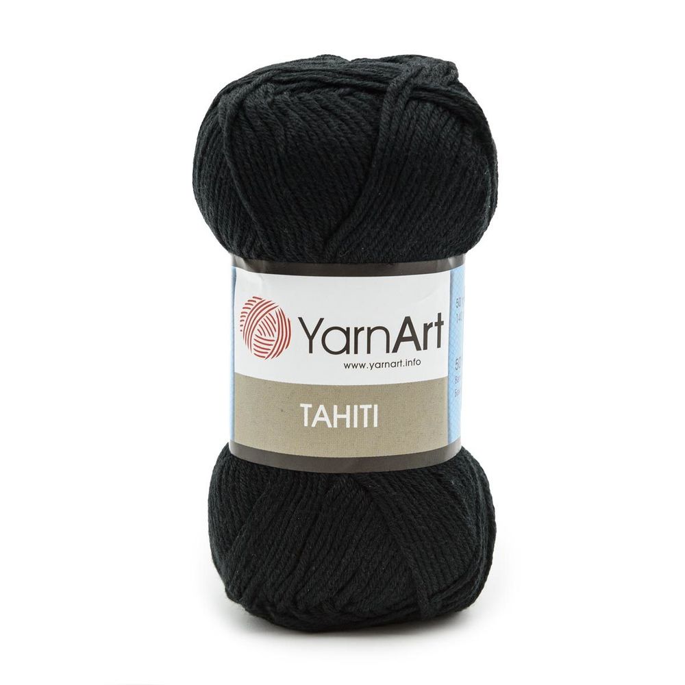 Пряжа YarnArt (ЯрнАрт) Tahiti / уп.8 мот. по 50 г, 140м, 211 черный /TOS/