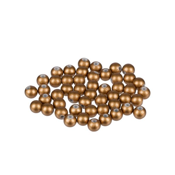 Бусины пластик ⌀6 мм, 50±2 шт, №23 золото, Zlatka PB-1