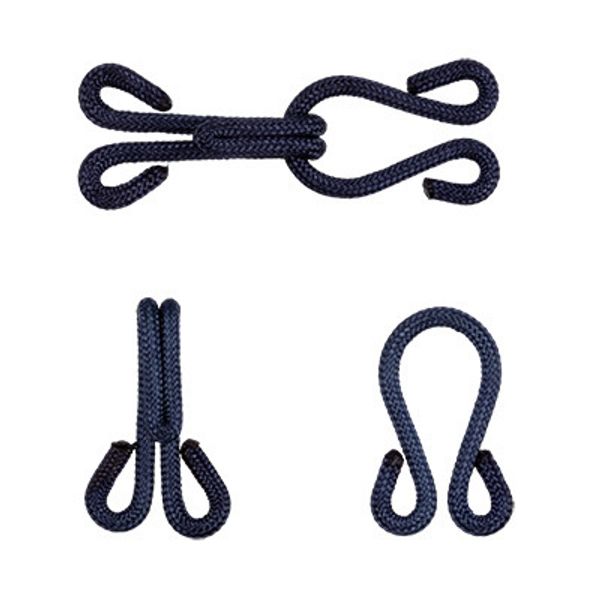 Крючок шубный обтяжной 15 мм, 10 шт, 39 т.синий, Gamma