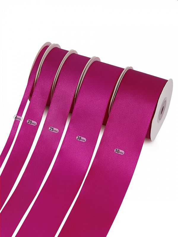 Лента атласная 1-сторонняя 12.0 мм / 22.5±1 метра, 3083 фуксия, Magic4Hobby