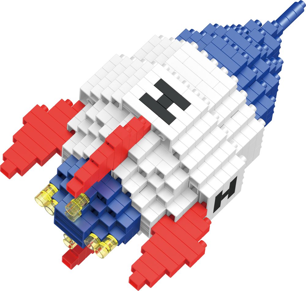 Конструктор пластиковый №07 Ракета 337 элемент, Поделкин PLK-02