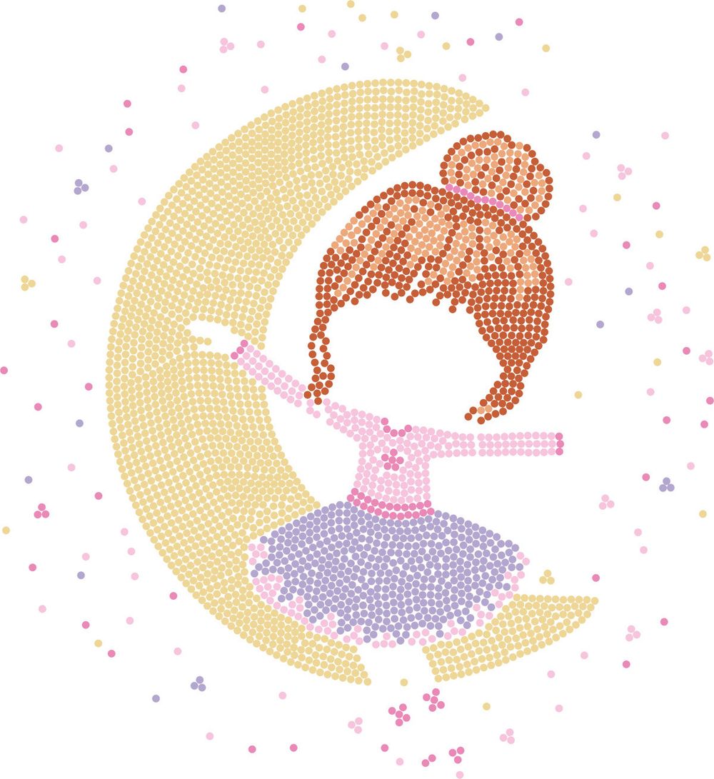 Алмазная (кристальная) мозаика Фрея, постер Лунная девочка, 30х30 см