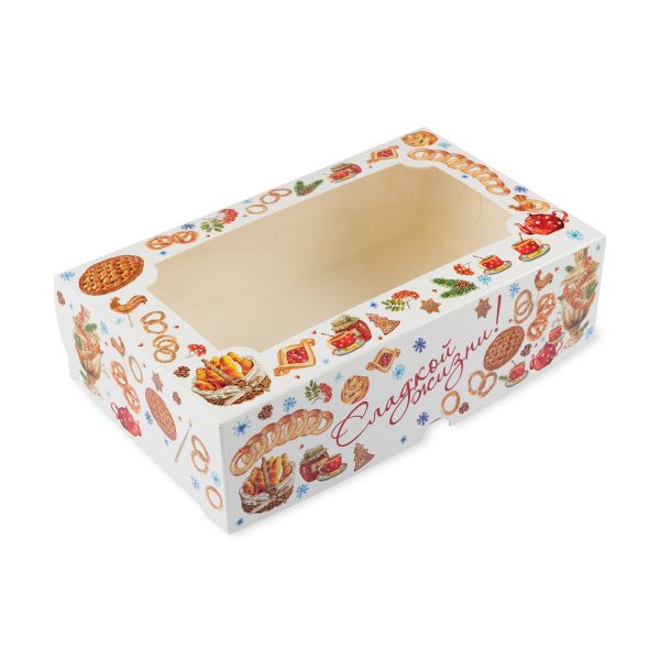 Коробка с окном 25х15х7 см, Бараночки, S-Chief CBC-003