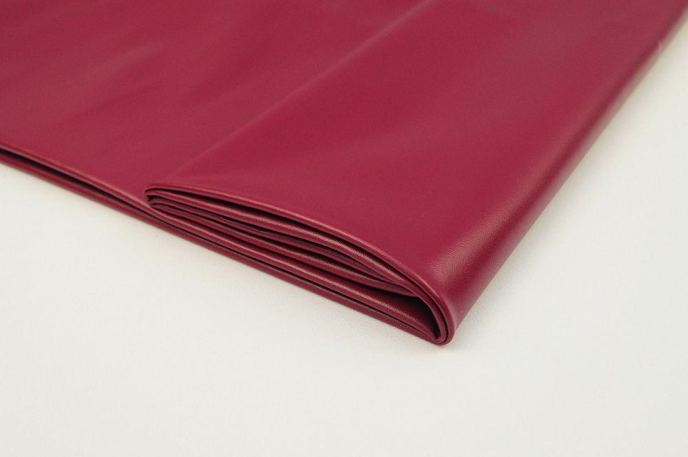Кожа искусственная на трикотаже (ткань) 240 г/м², 140 см, цв.09 вишневый, 25м /TOS/
