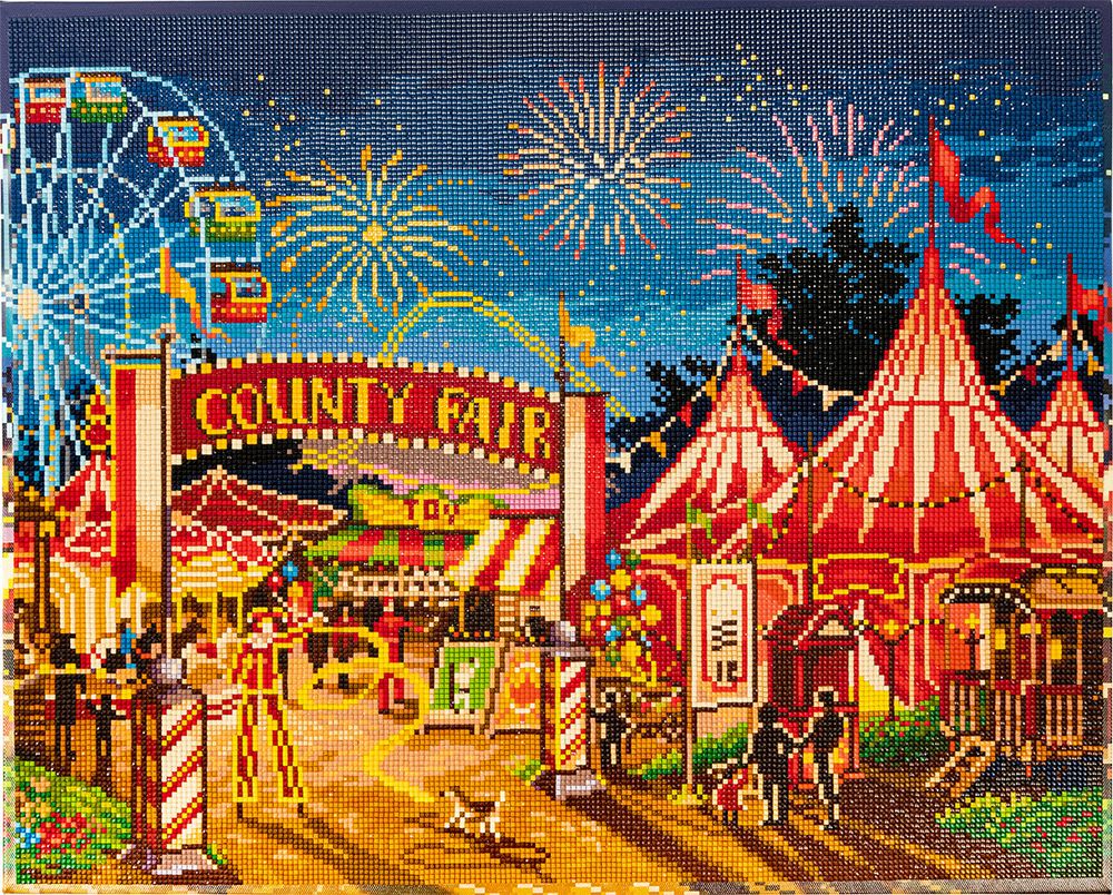 Алмазная (кристальная) мозаика Фрея, на подрамнике Ярмарка, 50х40 см