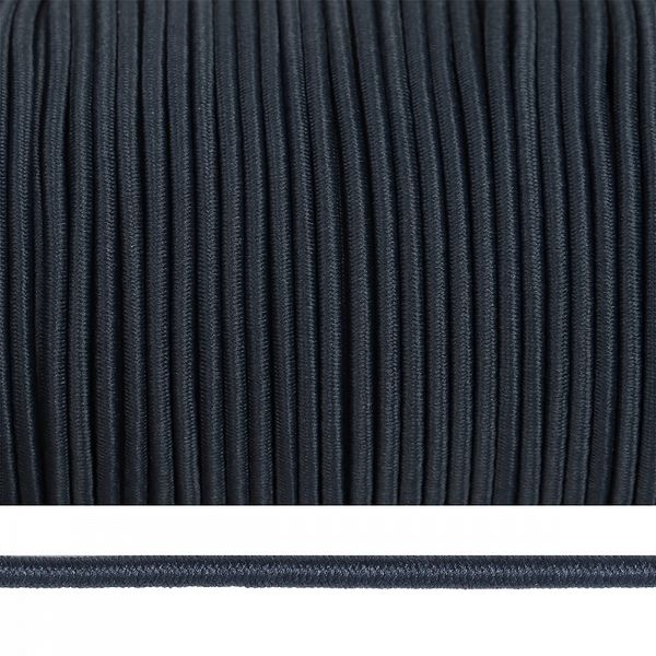 Резинка шляпная (шнур эластичный) ⌀3.0 мм / 100 метров, цв.F321 т.серый