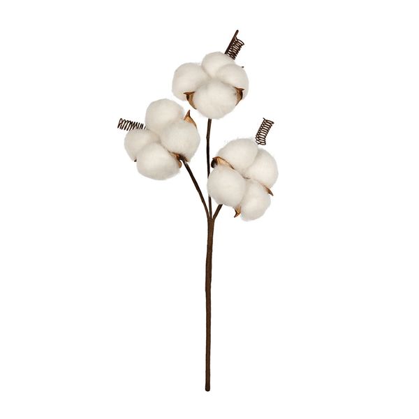 Декоративные элементы, 5 шт, 33 см, 01 веточка хлопка, Blumentag CTW-05