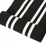 Подвяз (довяз) трикотажный 14.0х100 см, черный с белыми полосами, двухслойный, 100% п/э, 5 штук