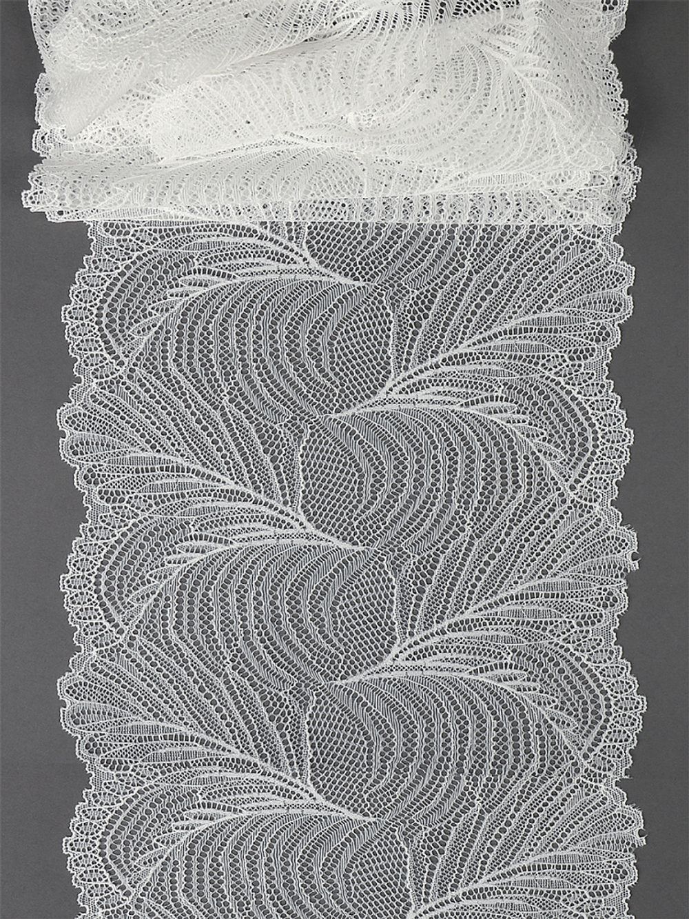 Кружево бельевое эластичное 215 мм / 2.7 м, 3517, цв.004 белый, Kruzhevo