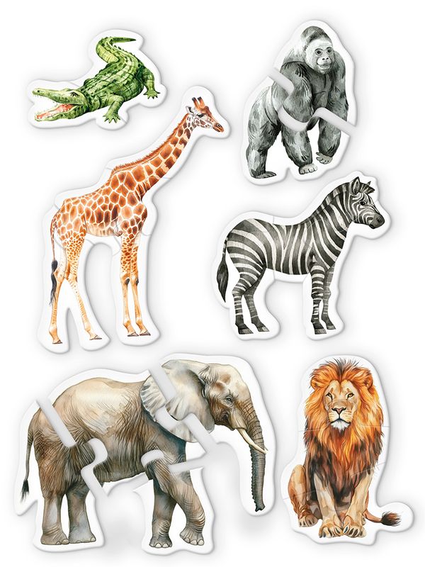 Пазлы для малышей Животные Африки 18 элемент, Фрея PZL-BК-011