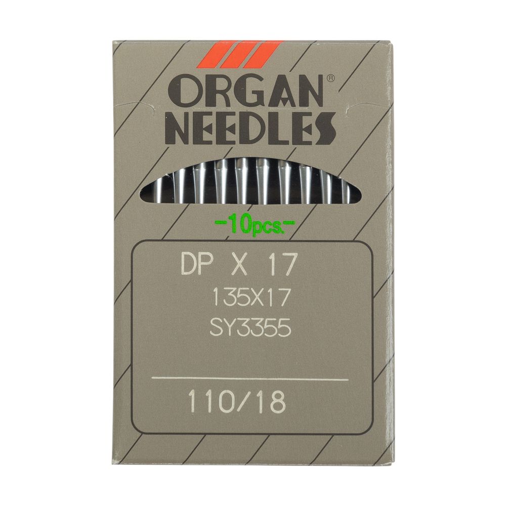 Иглы для промышленных швейных машин Organ DP*17 10 шт, 110