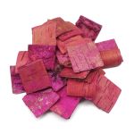 Декоративные элементы из коры дерева "Квадратики", 3см, 30 шт/уп, розовый