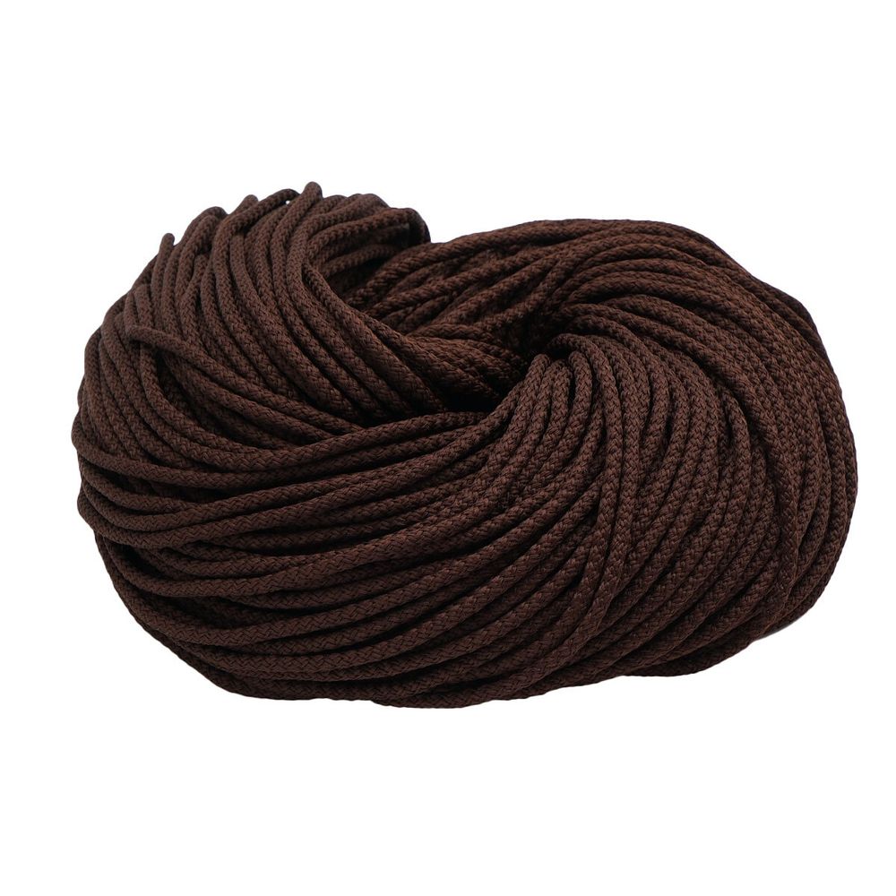 Шнур плетеный ⌀4.0-5.0 мм / 100 метров, 007 коричневый