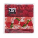 Салфетки 33х33см, 2-х слойные 20 шт/упак (клубника), JLC-2PLY