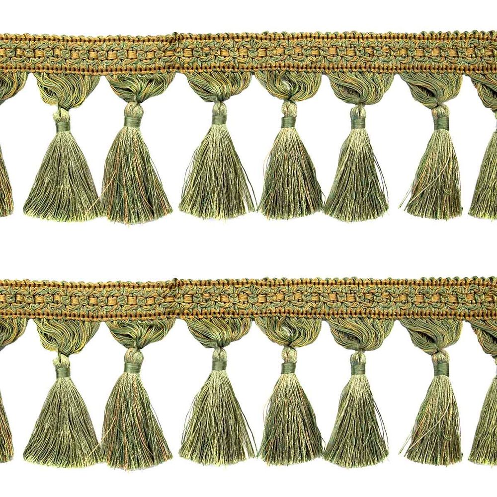 Бахрома отделочная широкая 115.0 мм / 25 метров, с кистями 172 фисташковый