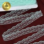 Кружево отделочное в стиле "трикотаж" 20 мм, диз. 280, цв.08 мята, уп. 27,4 м