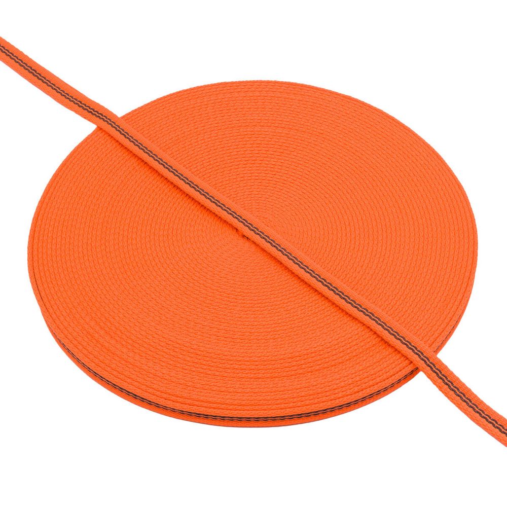 Стропа (ременная лента) 13 мм / 20 метров, 18 г/п.м., (Мн), 375 люмин.оранжевый, 90022