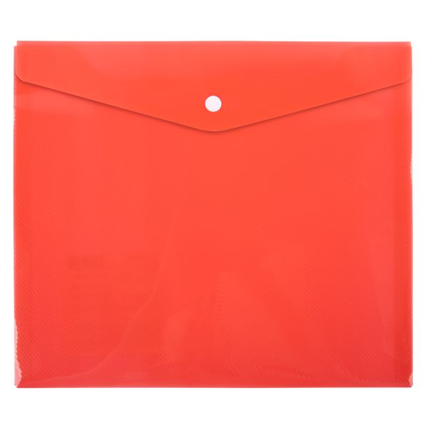Папка-конверт для тетрадей с кнопкой Classic А5,+ 180 мкр, диагональ, 20 шт, красный 210404, Expert Complete
