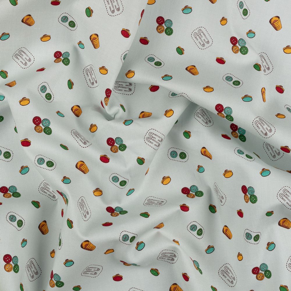 Ткань для пэчворка Peppy Век моды, отрез 50х55 см, 146 г/м², ВМ-10 серый, Peppy