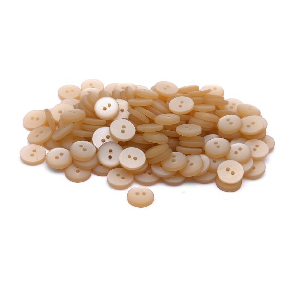 Пуговицы на 2 прокола 18L (11мм), пластик (col.27 светло-бежевый), CR-K18M, 144 шт