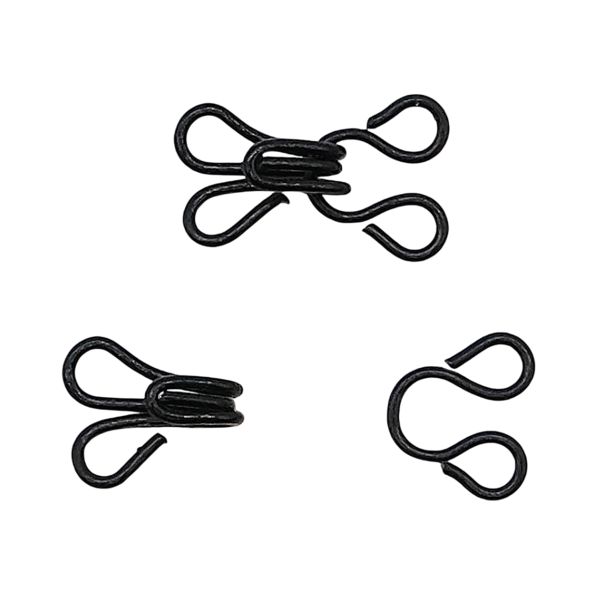 Крючки пришивные 11.5х6.5 мм, №0, оксид 0300-4001, 24 шт