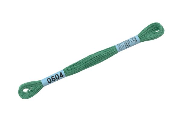 Мулине Gamma 100% хлопок, цв.0504 зеленый, 24 мотка по 8 метров