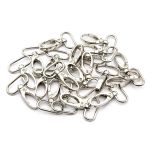 Карабин металл 25.0 мм (48х32 мм), цв.никель, 20 шт