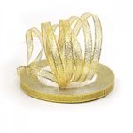 Лента металлизированная 6.0 мм / 22.85±1 метра, цв. золото, Magic4Hobby, упак. 5 шт