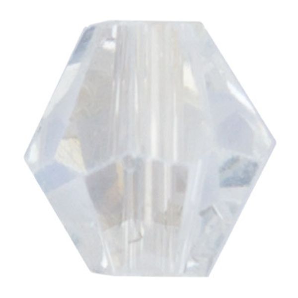 Бусины стекло 6х6 мм, нить 22 шт, №30 прозрачный перламутровый, Zlatka GBA-02