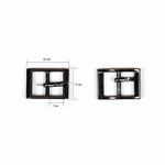 Пряжка 13 мм чер.никель мет, 20 шт