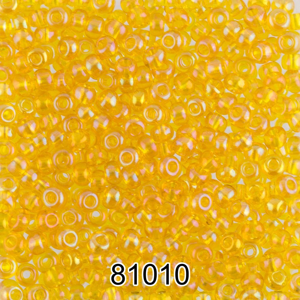 Бисер Preciosa круглый 10/0, 2.3 мм, 500 г, 81010 (Ф145) желтый/меланж