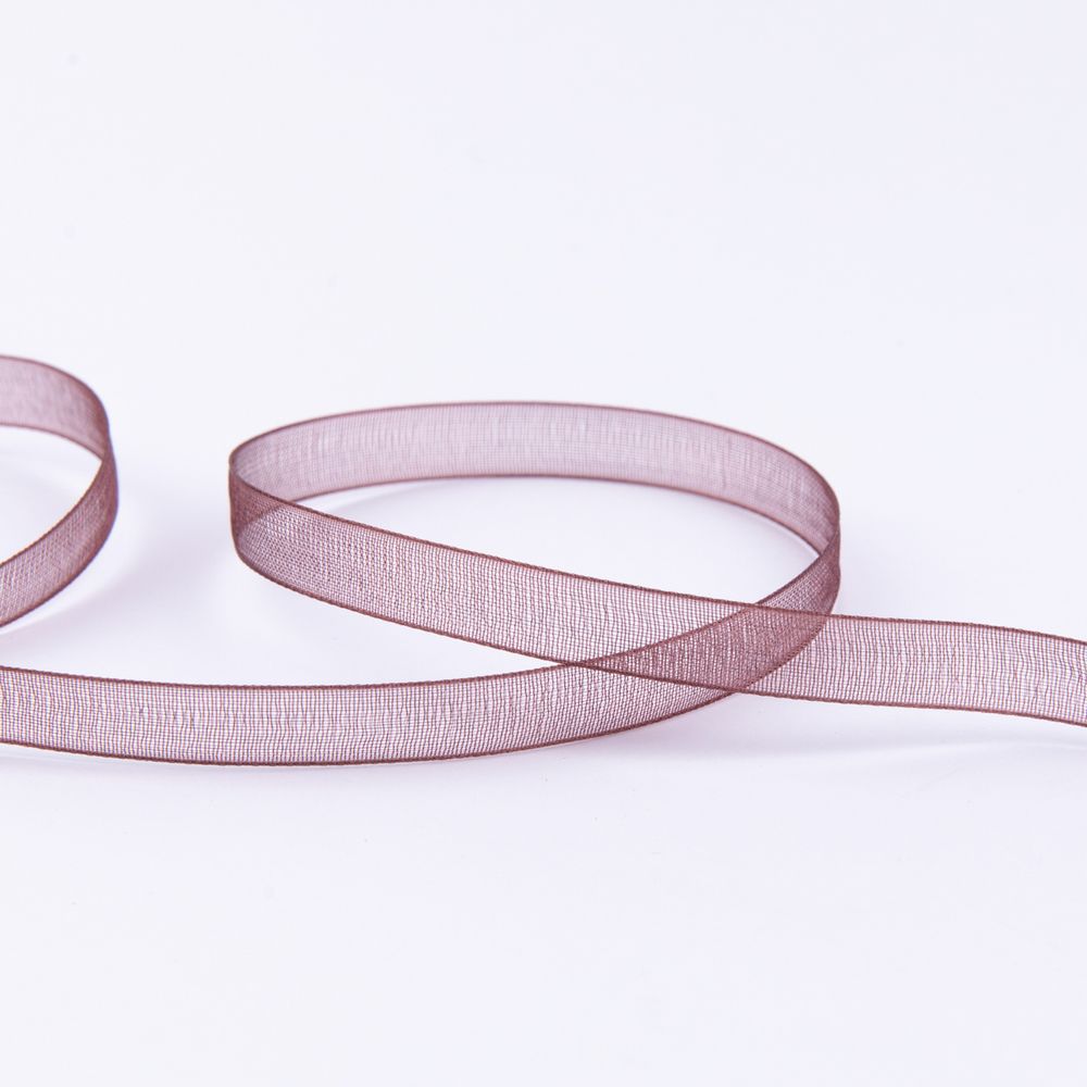 Лента капроновая (органза) _6.0 мм / 45.7 метров, 110 т. коричневый, Blitz OR-6