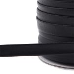 Косая бейка кожзам 10 мм / 45 метров, черный