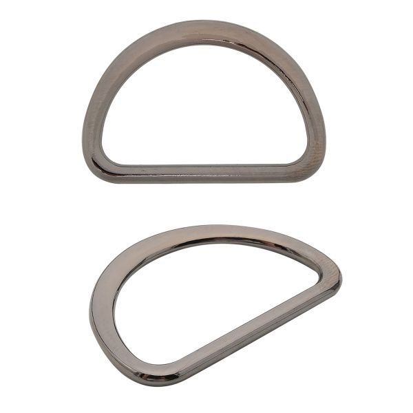 Полукольцо литое металл внутр. 33 мм (внешн. 41х28 мм), 50 шт, цв.черный никель, 819B-036