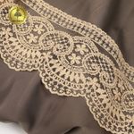 Кружево на сетке 90 мм, 40475, цв.N6115 бежевый уп.13.7м, Kruzhevo