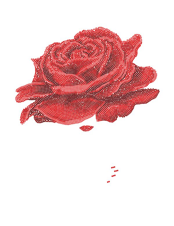 Алмазная (кристальная) мозаика Фрея, на подрамнике Красная роза, 30х40 см