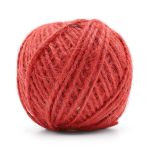 Шпагат джутовый 2-х ниточный ⌀1.12 мм, 50 м, 1120 текс, качество СВ, цветной (красный), 74973