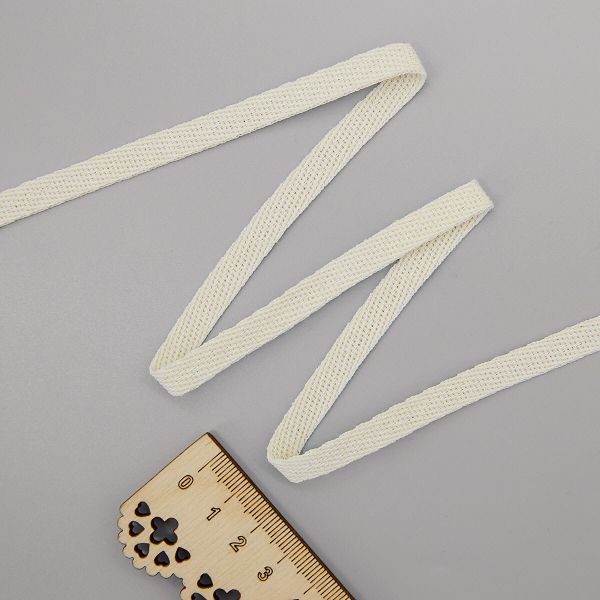 Тесьма (лента) киперная (100 х/б) 08 мм / 100 метров, суровый