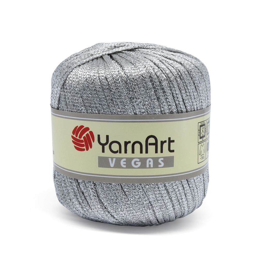 Пряжа YarnArt (ЯрнАрт) Vegas / уп.4 мот. по 50 г, 150м, 41 серебро /TOS/
