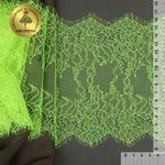 Кружево шантильи (реснички) диз. A88 шир.170мм цв.F229 зелено-желтый неон, 3 метра, Kruzhevo